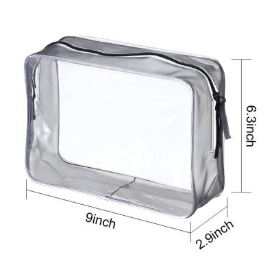 China BSCI Zipper Clear PVC 0.5mm 160gsm CMYK PVC Pencil Bag for sale