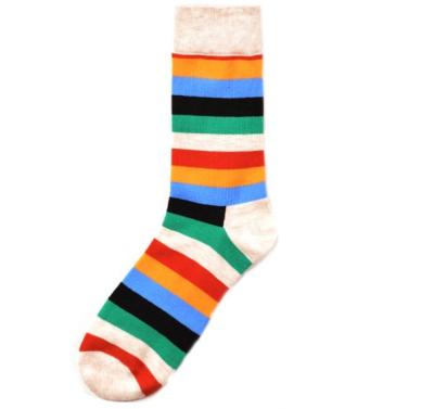 China Best Selling Antibacterial Cotton Men's Long Tube Compression Nylon Sports Socks Geometric Color Thick Striped Socks for sale