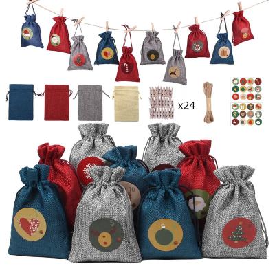 China Reusable Eco-Friendly Promotional Jute Package Pouch Gift Bag Light Gift Bag for sale