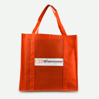 China Reusable Woven Fabric Supermarket Flat Mouth Shopping Bag Eco - Friendly Non Reusable for sale