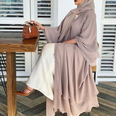 China Islamic Clothing Abaya Dubai Mordern Arabic Turkish Dress Open Front Abaya Muslim Dresses Dubai Polyester for sale