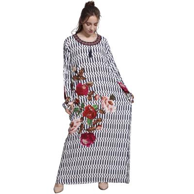 China QUICK DRY Pajamas Long Robe Pijiamas For Women Nightgowns Floral Nightgowns Arabic Nightgowns Sleepwear Ladies Nightgown Pajamas Robe for sale