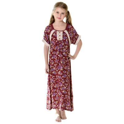 China Kids OEM Breathable Pajamas For Girl Dress Wears Pajamas Kids Summer Pijamas Sleepwear Nightgown Nightgown Factory Factory for sale