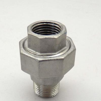 China Pipe Lines Connect Stainless Steel Hexagon Short End Double Card Casing Fitting Outer 304 316 Thread Short Joint for sale