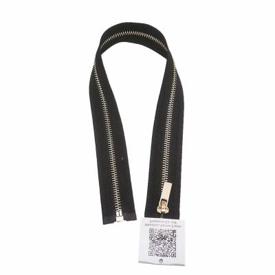 China Open End Metal Zipper for Bags Garment Shoes or Long Chain Metal Zipper Roll of Bags Luggage Handbags Accessories or Custom Zips for sale