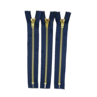 China Jeans Trouser Accessories Metal Teeth Zipper 4YG Denim Close End Custom Clothes Metal Zipper for sale