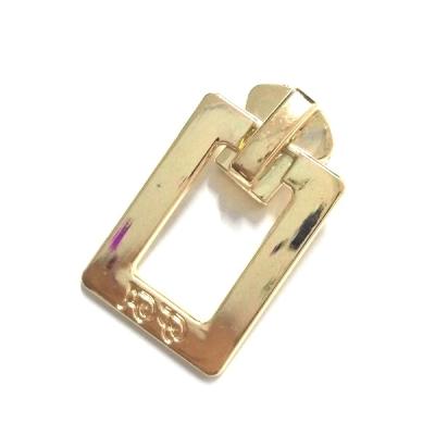 China Popular Clothes Accessories Personalized Designer Rectangle Rose Gold Metal Zipper for sale