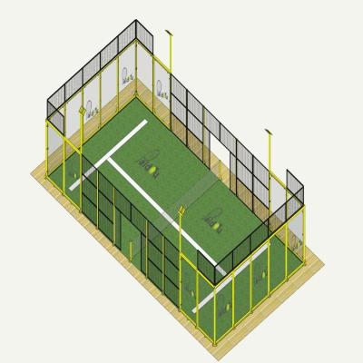 China Professional Manufacturer Easy To Assemble Padel Panoramic Modular Tennis Court With Courier PADEL ECO TENNIS COURT FRAME for sale