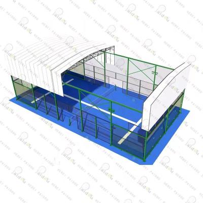 China 20m*10m or to be costomize factory direct sale cheap price padel court paddle panoramic tennis court WITH ROOF for sale