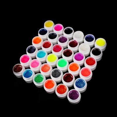 China Eco-friendly Nail Art 36 Colors 5ml UV Gel Kit Soak Off Led Nail Art Pure Color Gel Painting Color UV Gel For Polishing No Label for sale