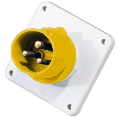 China IP44 110V Safe/Waterproof/Durable Dustproof Yellow Concealed Socket for sale