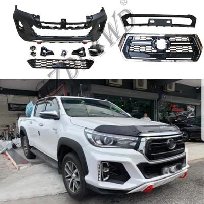 China Matte Black Front Bumper Kits für Toyota Hilux Revo zu Rocco zu verkaufen