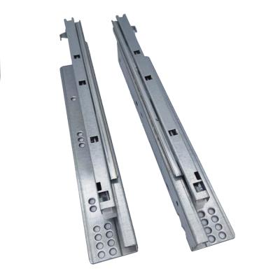 China 3 Fold+Full Extension European Hydraulic Soft Narrow Damper Bottom Hidden Undermount Box Rail Tandem Slide for sale