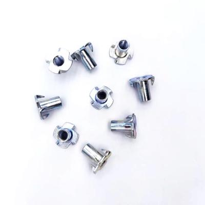 China Heavy Industry Four Prong Insert Nut Loudspeaker T Nut Galvanized Multi-Way Multi-Way Furniture Hardware Hardware for sale