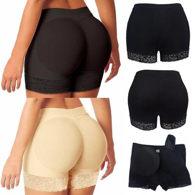 China Hip and Butt Lift Lace Shaper Boyshorts Removable Panties Butt Enhancer Pads Breathable Warm Light Panties For Women for sale