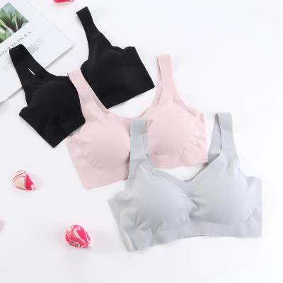 China QUICK DRY wireless seamless double traceless layered removeable protection bra sports bras for women for sale