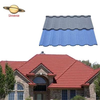 China 1170*420*0.4mm Modern Stone Coated Metal Roof Tiles Galvanized Aluminum Sheet Roofing Building Material For Villa for sale