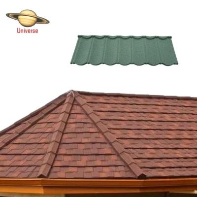 China Modern Colorful Stone Coated Metal Roofing Steel Roof Tiles Nigeria Roofing Sheet Materials for sale