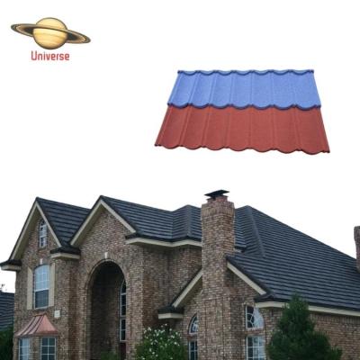 China Modern Classic Roofing Sheets Materials Bond Type Colored Natural Stone Coated Metal Roof Tiles In Nigeria Africa for sale