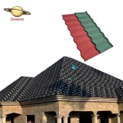 China Factory Sale Modern Lightweight High Quality Bond Type Steel Building Materials Stone Coated Roof Tile Price for sale