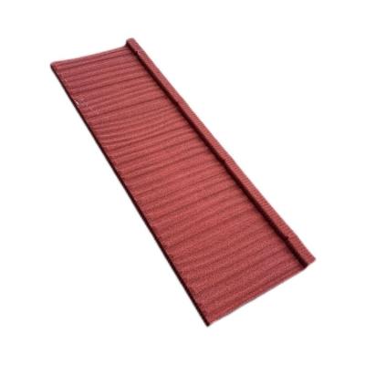 China Modern Ethiopia Wood Tile 0.45 Mm Colored Stone Coated Metal Roofing Eurotile Roof Panel House Building Material for sale