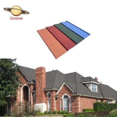 China New Zealand Technology 1340*420mm Modern Colored Metal Coated Light Weight Steel Roof Tile In Nigeria for sale