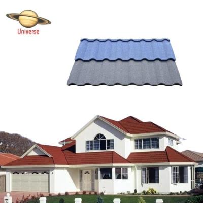 China China Factory Wholesale Price Modern Type Milan Stone Coated Metal Roof Tiles 1350*420mm Roofing In Nigeria On Sale for sale