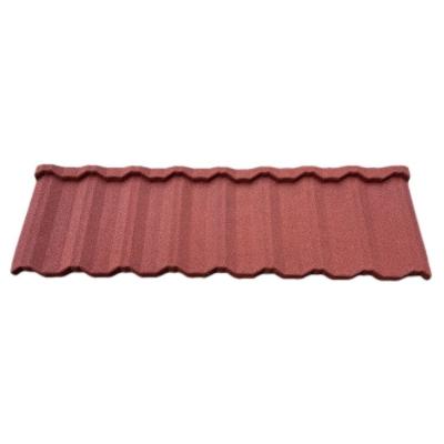 China Modern Spanish 1320*420mm Suppliers 0.45mm Coated Stone Shingle Roofing Metal Style Tile Popular Classic Price for sale