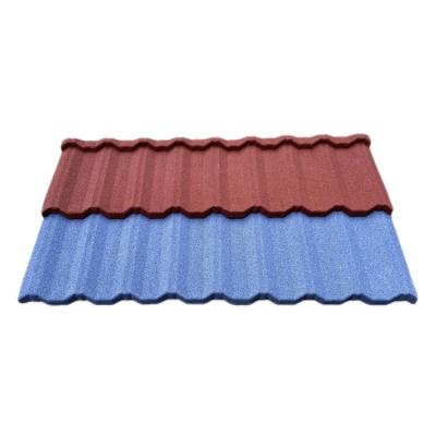 China Modern Decorative Building Classic Type Villa 1320*420*0.4mm Stone Coated Waterproof Metal Paint Roof Tiles for sale