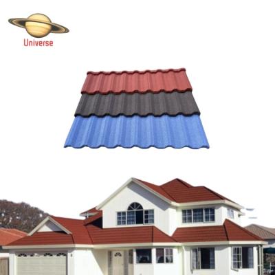 China Classic Type Coated Philippines Nigeria Metal Roof Tile Sheet Building Roofing Materials Modern Roof Tiles Stone for sale