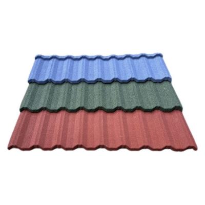 China High Precision Modern Windproof Stone Coated Classic Metal Tile Roof 1320*420mm 0.35mm 0.4mm Thickness 0.3mm for sale