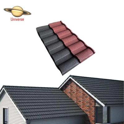 China China Suppliers Direct Windproof Modern Stone Waterproof Metal Roof Tile Al-zinc Coated Sheet Roof 1320*420mm for sale