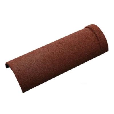 China Modern Stone Heat Resistance Metal Roof Barrel Roofing Small Circular Ridge Hip Price Tile Roofing Sheet Accessories for sale