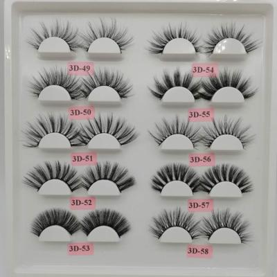 China Natural Soft Silk Eyelash 3D False Mink Eyelashes Your Own Brand False Eyelashes Mink Lashes Kit Private Label Eye Lashes for sale