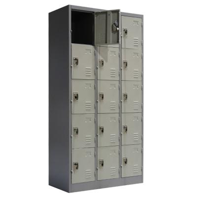 China Eco - Friendly Custom Gym 15 Support Door Storage Cabinet Steel Locker for sale