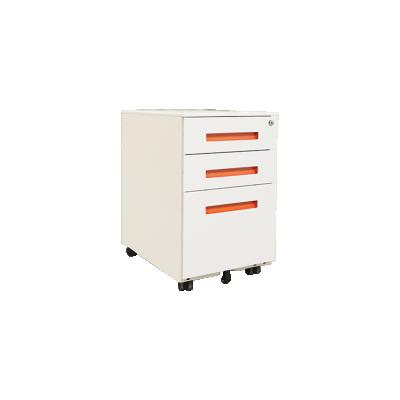 China (Other) Small Adjustable 3 Drawer Mobile Metal Filing Cabinet Office Storage Solution for sale