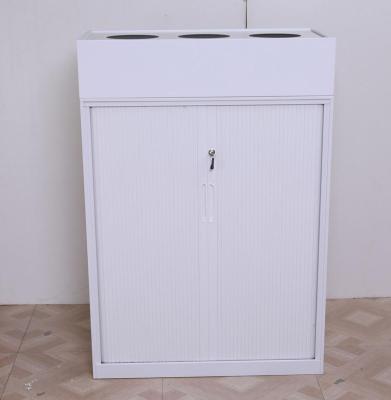 China (Height)Adjustable Roller Shutter Door Cabinet Tambour Door Filing Closet With Planter for sale