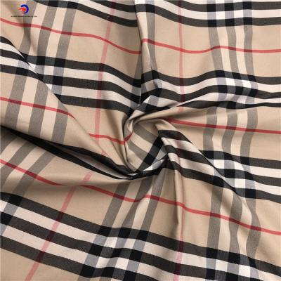 China 100%Polyester TWILL Yarn-Dyed Starched Case Grain Checker Design Twill Memory Fabric Memory Fabric Weave Imitation Classic Water Proof for sale