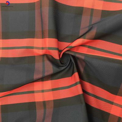 China 100%Polyester TWILL Yarn-Dyed Starched Fabric Case Grain Checker Design Classic Plaid Fancy Customized for sale