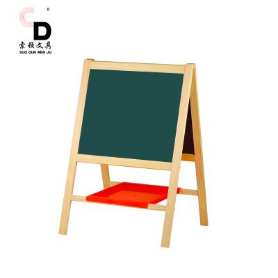 China Erasable Drawing Board Kids Easels with Whiteboard and Blackboard Kid's Chalk Menu Board Wooden Dry Erase Boards for sale