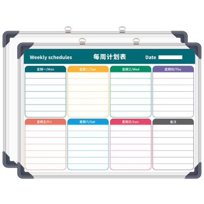 China Wall Mounted Daily Schedule Calendar Dry Erase Planner Board with Schedule Whiteboard L-Planning Whiteboard for sale