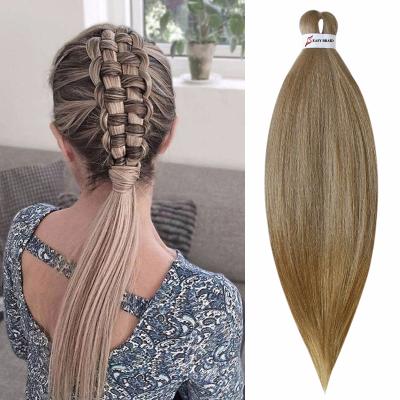 China Kaneklon Pre-Stretched Afro Yaki Ombre Box Braiding Straight Synthetic Braiding Hair Extensions 36 Inch Easy Bundle Braid Hair for sale