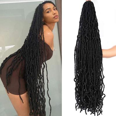 China Soft Bobbi Boss Nu Locs Crochet Hair High Temperature Dread Synthetic Fiber Hair 36 Inch Strands 21 / Bundle Faux Locs Ombre Crochet Braids Synthetic Hair for sale