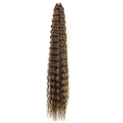 China Ombre Blonde Hair Long Hair Extensions Long Water Wave Crochet Hair Goddess Synthetic Curly Colorful Braiding Hair Extensions Natural Wavy for sale