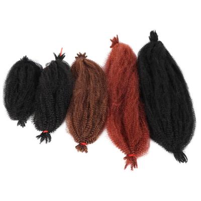 China You Can Wear It For Marley Short Hair Part 8inch Soft Crochet Afro Curly Twist Crochet Braids Synthetic Braiding Hair Black Brown for sale