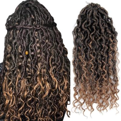 China You Can Wear It For Party River Goddess Crochet Locs Braids Hair Ombre Soft Faux Locs Crochet Synthetic Hair Extensions Boho Locs Hippie Extensions 18Inch for sale