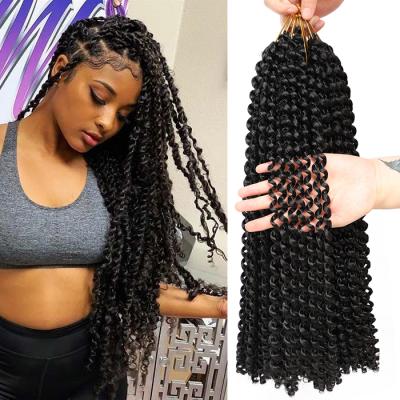 China 18inch Synthetic Crochet Hair Water Wave Twist Passion Hair Ombre Wavy Braiding Twist For Distressed Butterfly Locs Passion for sale