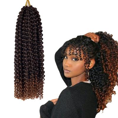 China Wholesale 18inch Water Wave Synthetic Braids New Solid Color Braiding Hair Passion Synthetic Wist Crochet Braid Hair Passion for sale