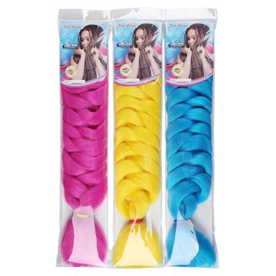 China Crochet Braiding Hair Jumbo Extensions 41 Inch Synthetic Braid Hair Extensions For Women Ombre Two Tone Color Colored Hair Strands 41 Elephant for sale