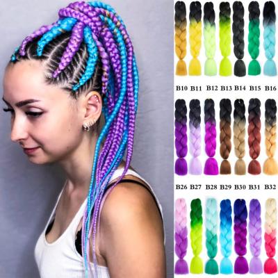 China Crochet Braiding Hair High Temperature Fiber Elephant Synthetic Hair Braiding Hair Extensions For Women 24 Inches 100g 60 Colors High Temperature Fiber Hair Synthetic Hair Extensions for sale